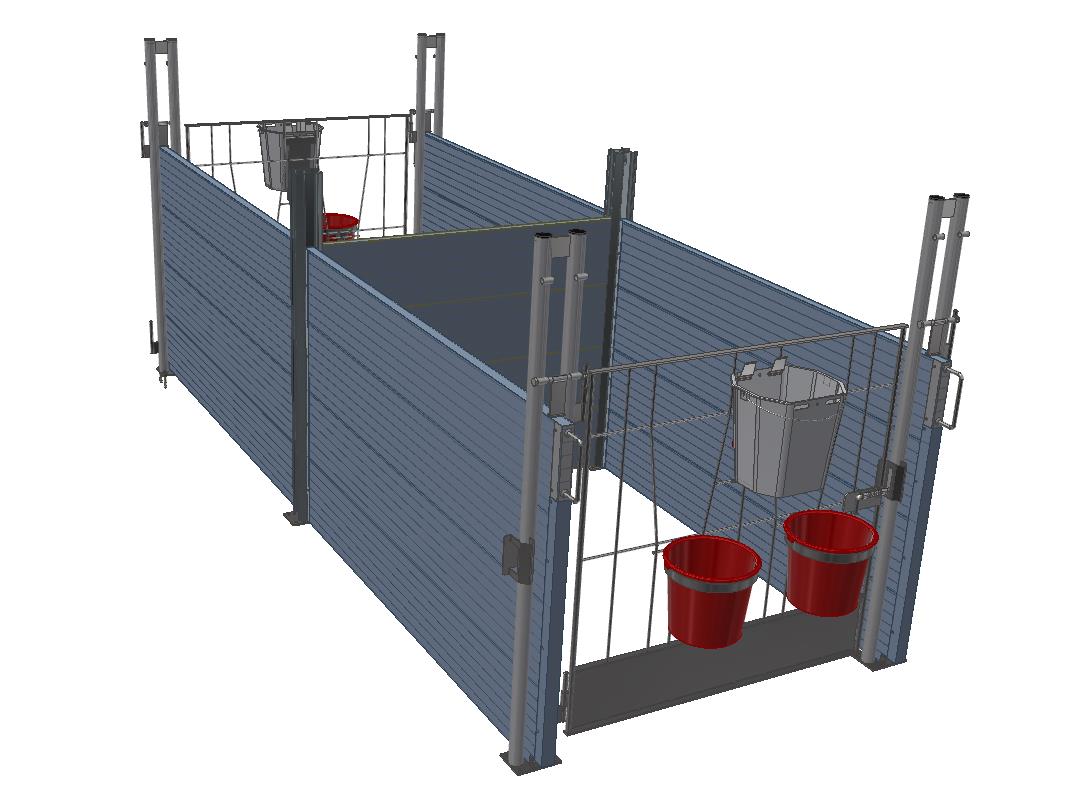 Plastvasikaboks Calf-House vastakuti plasttagaseinaga