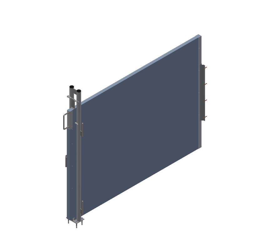 Plastvasikaboksi vaheseina (1250 x 2500 mm) komplekt betoontagaseinale