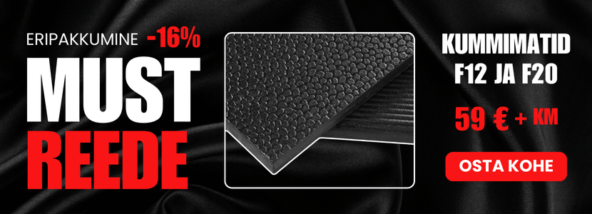 Kummimatt F12 ja F20 must